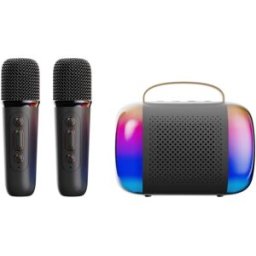 INF Machine à karaoké Y5 à double microphone avec haut-parleur Bluetooth