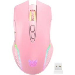 INF CW905 Souris sans fil rechargeable 2,4G + Bluetooth - 5600 DPI, 5 niveaux, longue autonomie, Rose, compatible avec Windows