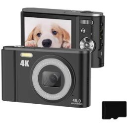 INF Appareil photo numérique 4K 48MP avec zoom 16X et écran 2,8 pouces