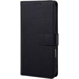 INF Étui à rabat en cuir noir pour iPhone 12 / 12 Pro (6.1 pouces) avec porte-cartes et support