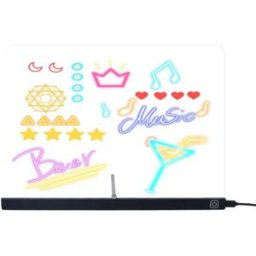 INF Tableau Lumineux LED Transparent DIY - Tableau à Dessin Effaçable en Acrylique avec USB-C Très grand