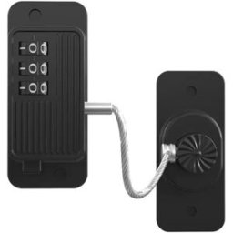 INF Verrou de Sécurité Multifonction - Verrou à Combinaison Adhésif Sans Trace pour Réfrigérateur et Armoires (ABS+Fil d'acier) Le noir