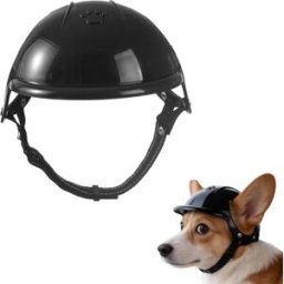 INF Casque de sécurité pour animaux - léger et réglable avec coque PC, doublure polyester, ouvertures respirantes et fixation S Le noir