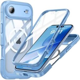 INF Coque de téléphone antichoc en verre 9H compatible avec iPhone 17 Pro Max - Bleu