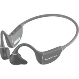 INF Casque à conduction osseuse Seahorse Series Bluetooth avec lecteur MP3 intégré, silicone et alliage de titane, Bluetooth Gris