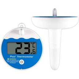 INF Thermomètre de piscine sans fil LCD IP68, portée 100m, verrouillage enfant et commutation °C/°F