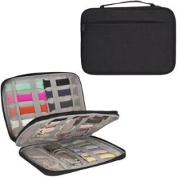 INF Organisateur de bracelets de montre grande capacité compatible avec Apple Watch - Étui de rangement de voyage portable Le noir