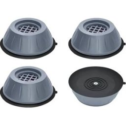INF Pieds anti-vibrations pour lave-linge/sèche-linge Gris Paquet de 4
