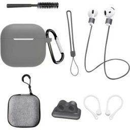 INF Ensemble de 8 pièces pour AirPods 4e génération en gris foncé