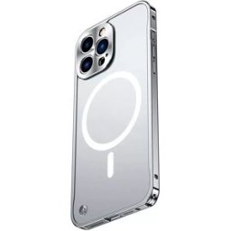 INF Élégant boîtier de protection magnétique argenté compatible avec iPhone 17 Pro Max