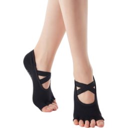INF 1 paire de chaussettes élastiques respirantes antidérapantes à bout ouvert