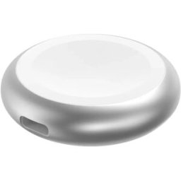 INF Base de charge rapide sans fil magnétique ronde compatible avec Apple Watch toutes séries - Argent ABS+PET Ultra-fine