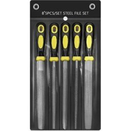 INF Ensemble de limes en acier de 20 cm (5 pièces) - Outil de limage pour métal, bois et plastique