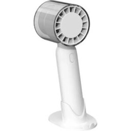 INF Mini ventilateur USB portable - Ventilateur de bureau silencieux, rechargeable par USB, 5 vitesses, avec base, format de Blanc