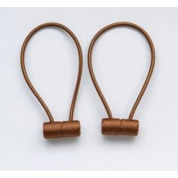 INF Attaches de rideaux magnétiques, supports de rideaux sans perçage, embrasses décoratives (lot de 2) Brun clair
