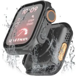 INF Boîtier PC avec protecteur d'écran pour Apple Watch Series 4/5/6, 40 mm Le noir