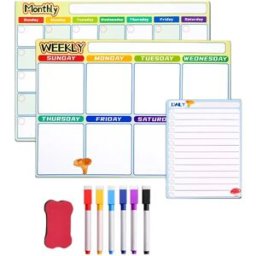 INF Tableau Magnétique Frigo - Organisateur de Planning Familial Effaçable