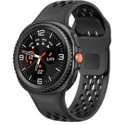 INF Bracelet de sport à trous pour Samsung Galaxy Watch 8/8 Classic - Confort et style Le noir