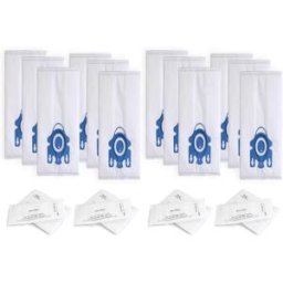INF Lot de 12 sacs à poussière avec 4 jeux de filtres compatibles avec Miele GN Series
