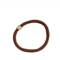INF Lot de 10 élastiques à cheveux simples à haute élasticité Marron