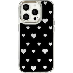 INF Coque de téléphone cœur peint miroir pour iPhone 15 Plus