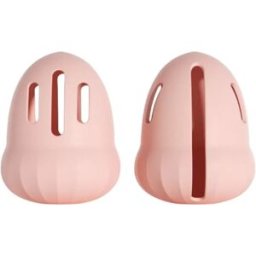 INF Porte-éponge maquillage en silicone 2 unités - Étui respirant, anti-poussière et voyage avec ouverture élastique Rose