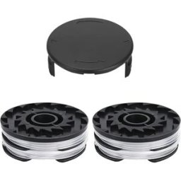 INF Kit bobine et capuchon pour coupe-bordure (2 bobines + 1 capuchon) compatible avec Parkside 20-LI C3 - ABS+Nylon résistant