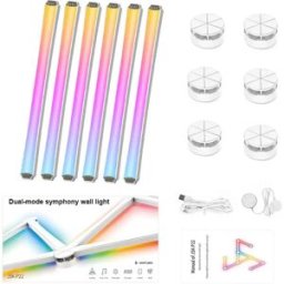 INF Bandes Lumineuses LED Bluetooth - Épissage Intelligent DIY, Éclairage Ambiant RGB, Compatible SMARTLIFE, Kit de 6 Lignes Blanc