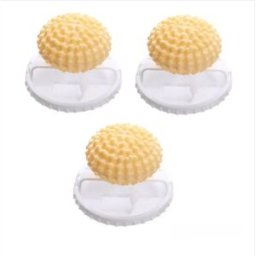 INF Lot de 3 boules anti-peluches 2 en 1 pour machine à laver – Élimine les poils d'animaux flottants et réutilisables Jaune