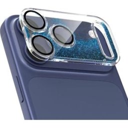 INF Protecteur d'objectif de caméra PC Compatible avec iPhone 17 Pro Max - Anti-rayures, Protection contre les chutes Bleu