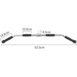 INF Barre de Tirage Haute Revêtue de Caoutchouc – Tige Prolongée 5cm, Barre Multi-prise pour Machines à Câbles