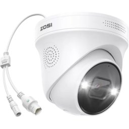 INF Webcam caméra IP POE 5MP, audio bidirectionnel, vision nocturne, alarme sonore