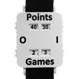INF Compteur de score au poignet pour tennis et cricket - Bracelet compteur portable, cadran mécanique, plastique, sangle Blanc