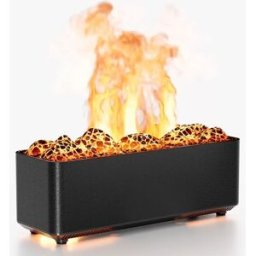 INF Diffuseur d'arômes et humidificateur à flamme bicolore - Créez une atmosphère relaxante Le noir