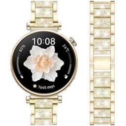 INF Bracelet de montre en acier inoxydable de 18 mm pour Samsung et Huawei Or