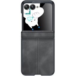 INF Étui en cuir PU PC avec coutures noires et protecteur d'écran intégré compatible avec Motorola Razr 2025/2024