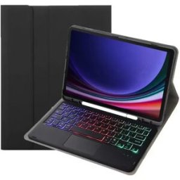INF Étui Clavier Bluetooth avec Pavé Tactile et Rétroéclairage - Compatible avec Samsung Galaxy Tab S9+/S10+/S9 Plus 12.4 pouces