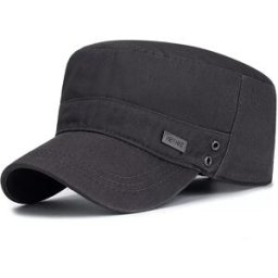 INF Casquette plate en coton pour homme - Casquette de baseball réglable pour l'été Gris