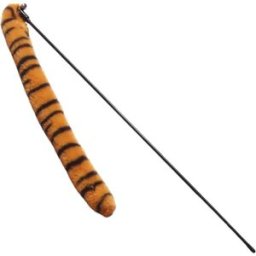 INF Baguette de jeu pour chat avec queue en fausse fourrure et clochette - Jouet interactif pour chat