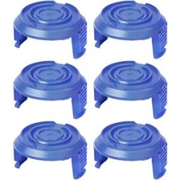 INF Capuchons de bobine pour coupe-bordures (x6) – Bouchons de remplacement ABS, montage snap-on, compatible avec Mac Allister