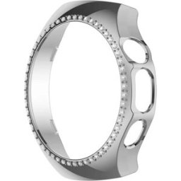 INF Boîtier de protection avec strass Compatible avec Huawei Watch 5 - Protection et style améliorés Argent 42mm