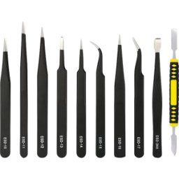 INF Pincettes électroniques ESD 10 pièces, ensemble de pincettes de précision