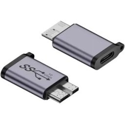 INF Lot de 2 adaptateurs USB Type-C femelle vers Micro B mâle - Convertisseur en alliage d'aluminium