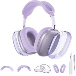 INF Ensemble de protection TPU 5 pièces pour AirPods Max compatible avec Samsung Buds3/3Pro - Anti-choc, Étanche, Résistant aux Violet