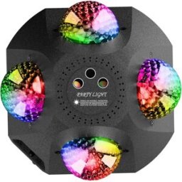 INF Lampe de fête 360° prise EU - RGB/RBW DJ Disco avec alimentation Type-C et télécommande
