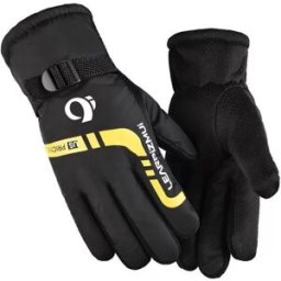 INF Gants de cyclisme thermiques imperméables et coupe-vent pour homme - Moto et vélo électrique Jaune