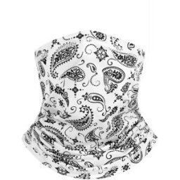 INF Lot de 2 masques moto : Tour de cou respirant, doux et polyvalent Blanc