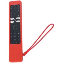 INF Housse de protection en silicone compatible avec la télécommande Xiaomi XMRM-ML 4K QLED Q2 50in 55in 65in TV Rouge
