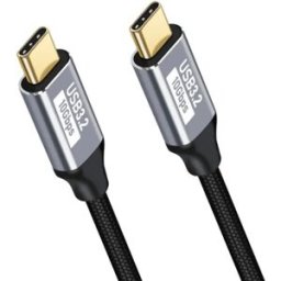 INF GEN2 Câble USB-C vers USB-C tout-en-un, charge rapide PD 100W avec e-marker, alliage d'aluminium + nylon tressé, 3 m
