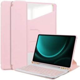 INF Étui Clavier Bluetooth Rotatif à 360° Compatible avec Xiaomi Pad 7 / 7 Pro 11,2 pouces (avec emplacement pour stylet) - Rose
